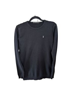 Vintage Playboy Logo Unisex Black Round Neck Size Small